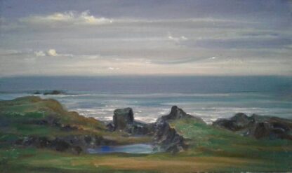 Coastal Pool at Malin Head - Irish seascape painting for sale - A painting of a stretch of the Malin Head coast